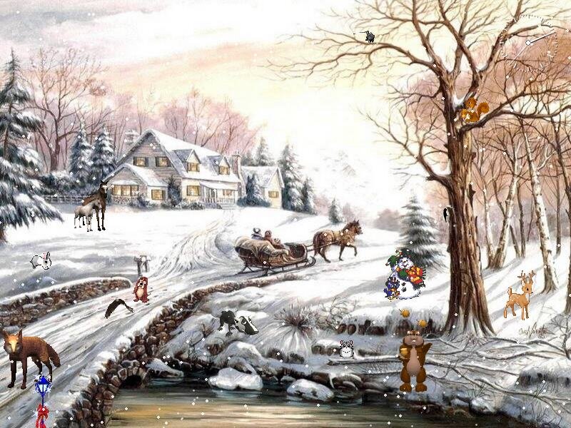 Sleigh Ride in Winter — White