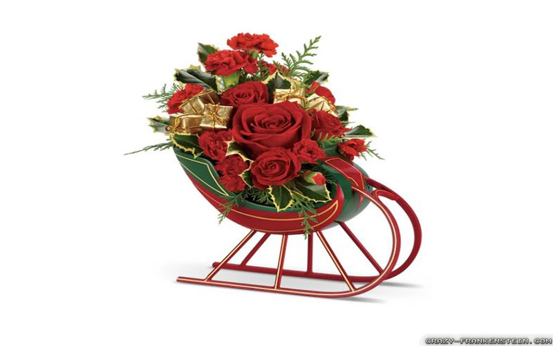 Sleigh with Floral Arrangement