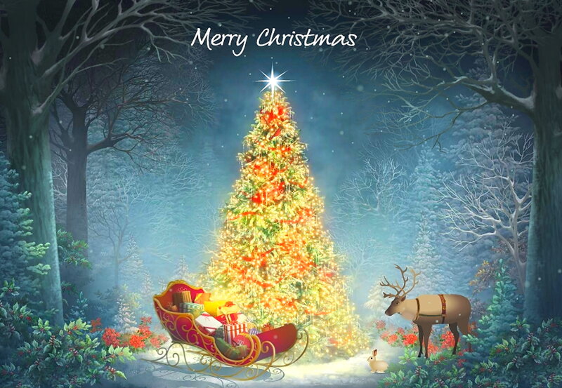 Sleigh with Gifts — Green