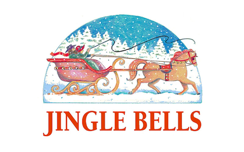 Sleigh with Horse — Red