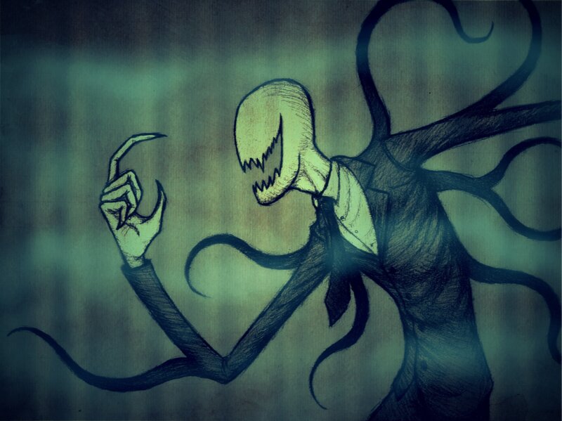 Slender Man drawing