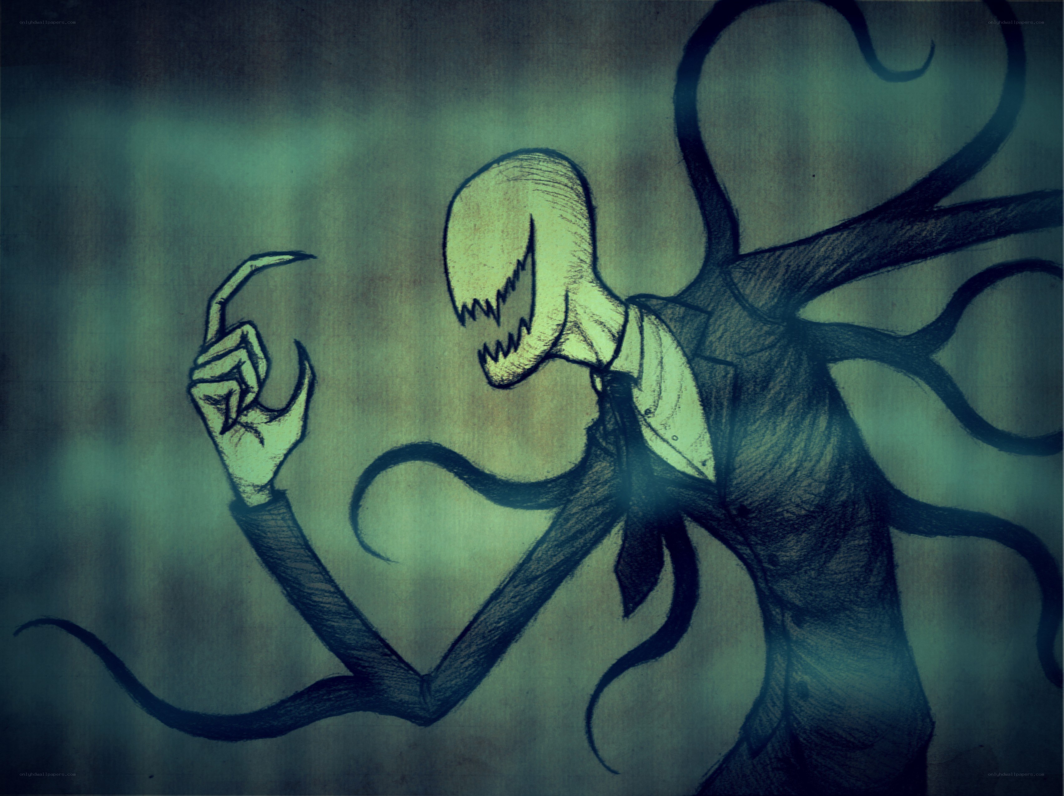 Slender Man drawing