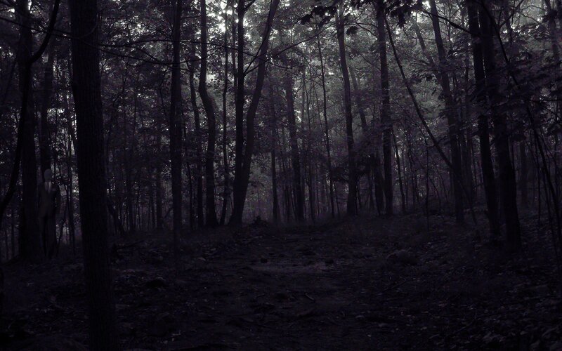 Slender Man in Forest — Black