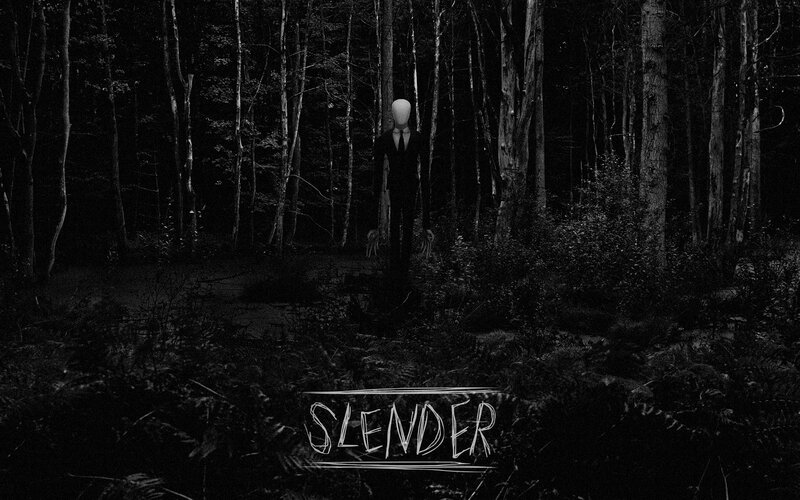 Slender Man in the forest