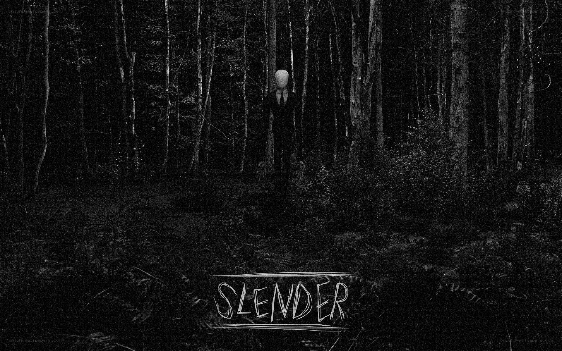 Slender Man in the forest