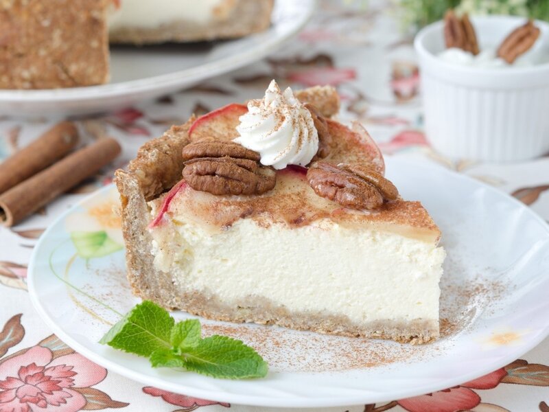 Slice of Apple Cheesecake