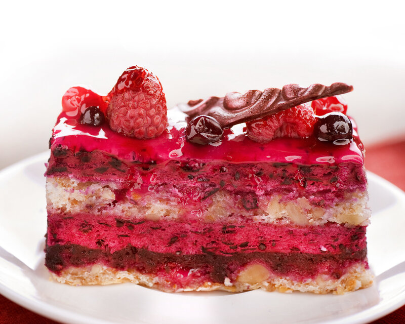 Slice of Berry Cake — Red