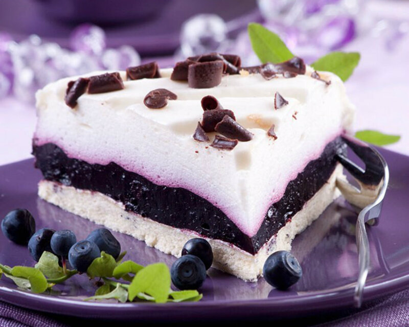 Slice of Blueberry Cake — Purple