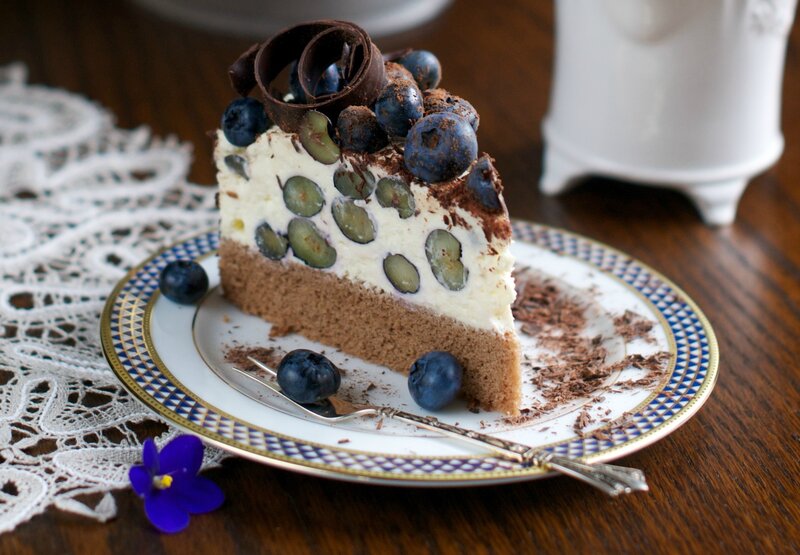 Slice of Blueberry Cake