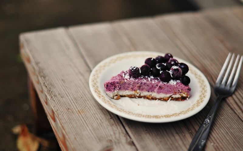 Slice of Blueberry Pie — Purple, Calm