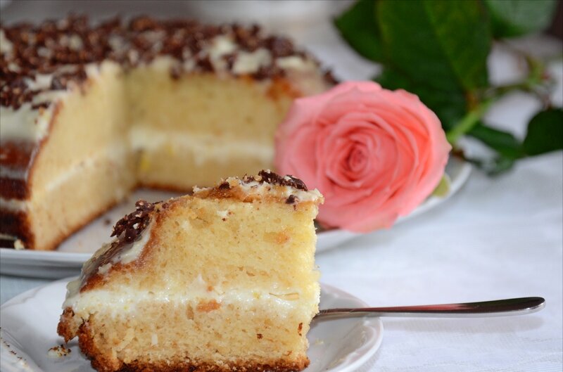 Slice of Cake on Plate — Pink, Calm