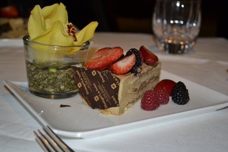 Slice of Cake with Berries — White, Elegant