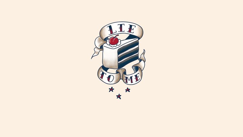 Slice of Cake with Cherry — Beige