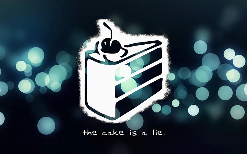 Slice of Cake with Cherry — Black, Mysterious