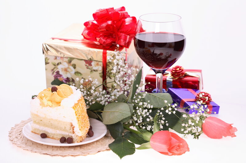 Slice of Cake with Gifts