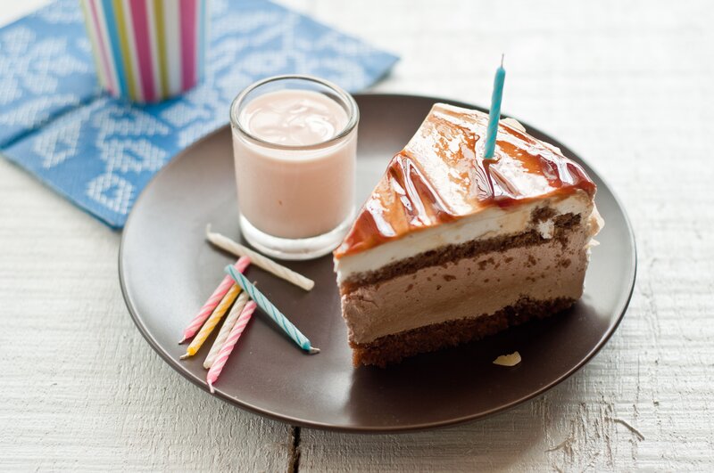 Slice of Caramel Cake — Brown