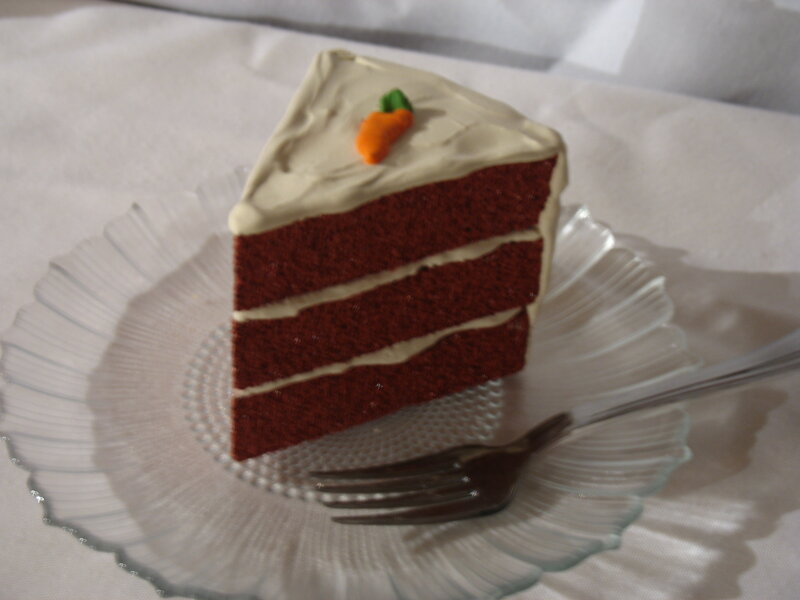 Slice of Carrot Cake — White, Calm
