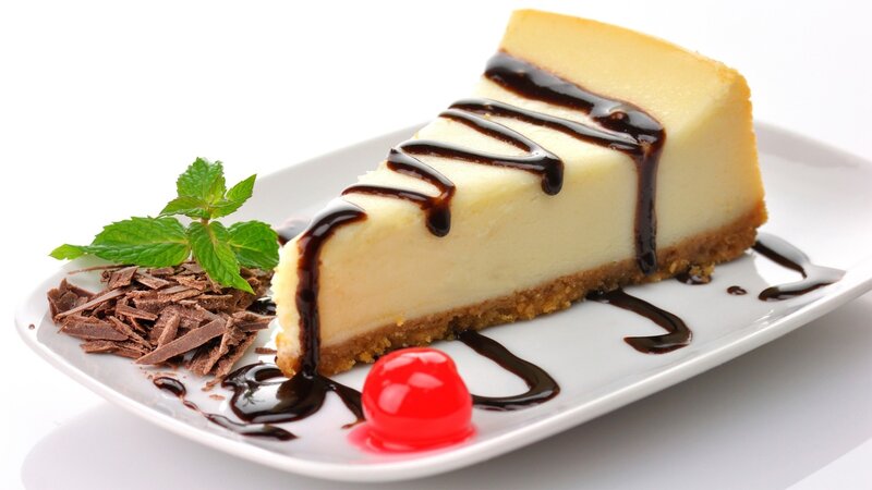 Slice of Cheesecake — White, Appetizing, Photograph, Chocolate Shavings