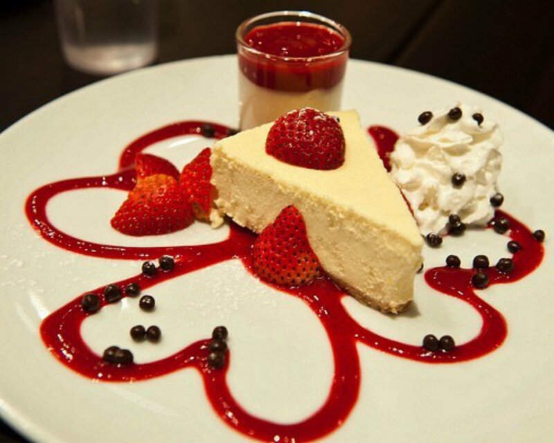 Slice of Cheesecake — White, Appetizing, Photograph, Strawberries, Whipped Cream