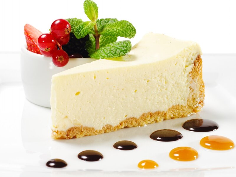 Slice of Cheesecake — White, Appetizing, Photograph, Strawberry