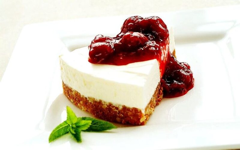 Slice of Cheesecake — White, Appetizing, Photograph