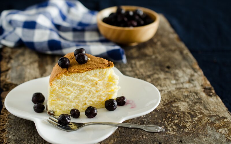 Slice of Cheesecake — White, Calm, Photograph
