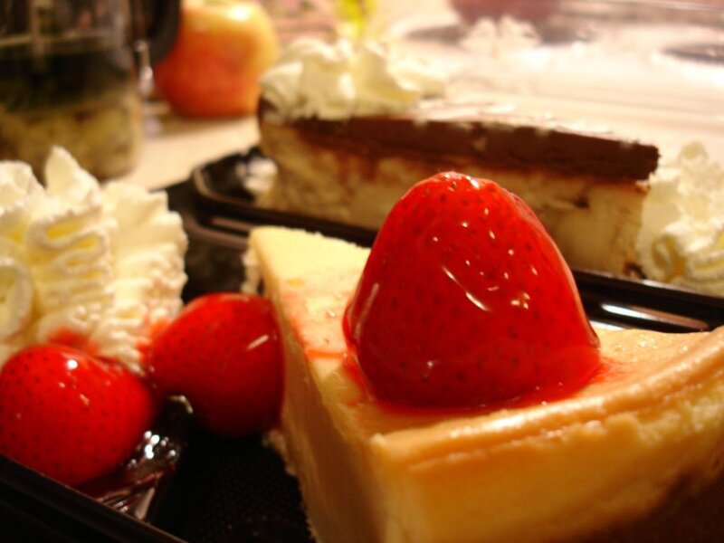 Slice of Cheesecake with Strawberry