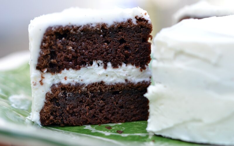 slice of chocolate cake