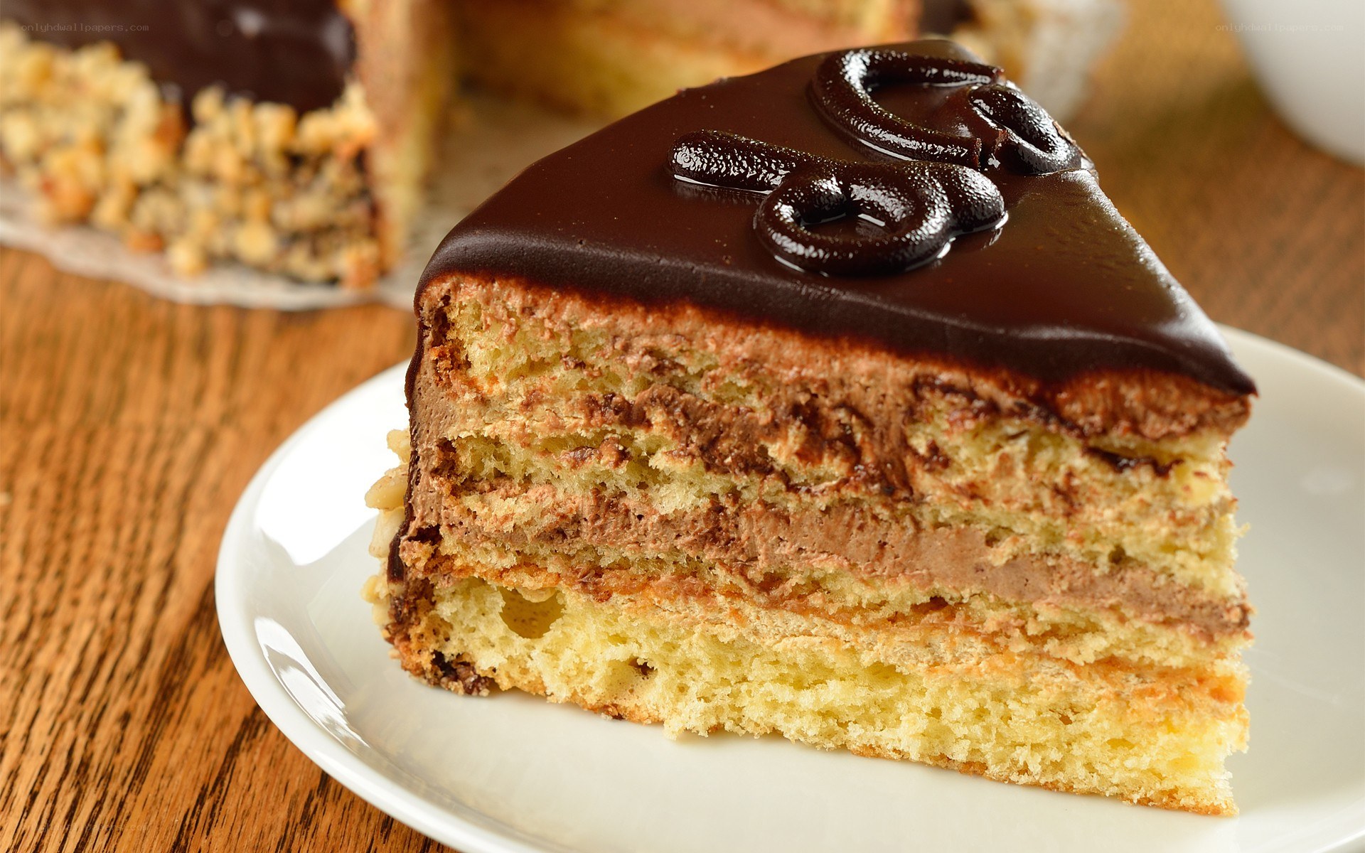 slice of chocolate cake