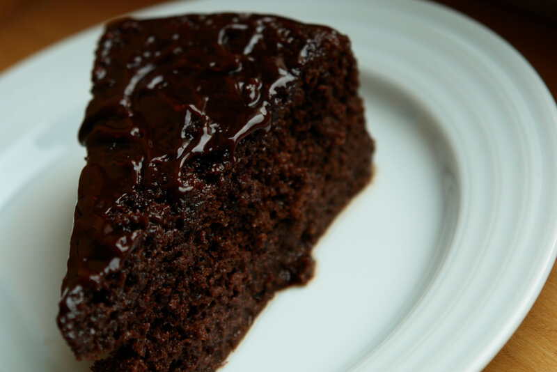 slice of chocolate cake