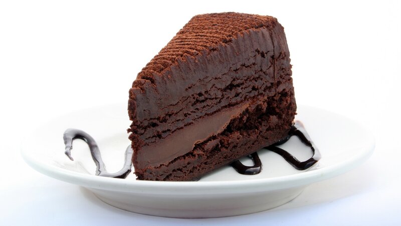 slice of chocolate cake