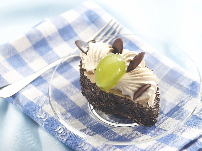 Slice of Chocolate Cake — Blue