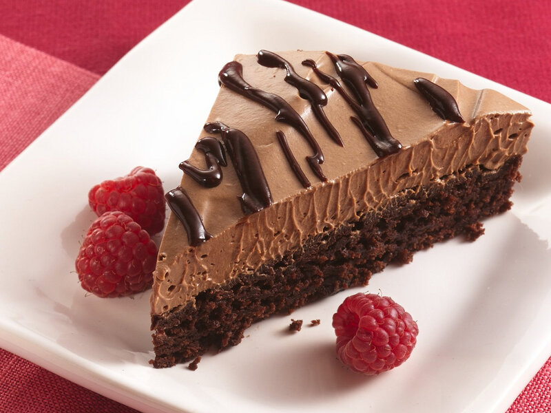Slice of Chocolate Cake — Brown, Appetizing, Photograph