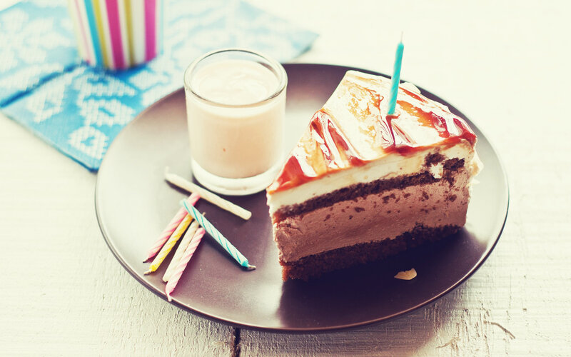 Slice of Chocolate Cake — Brown, Celebratory