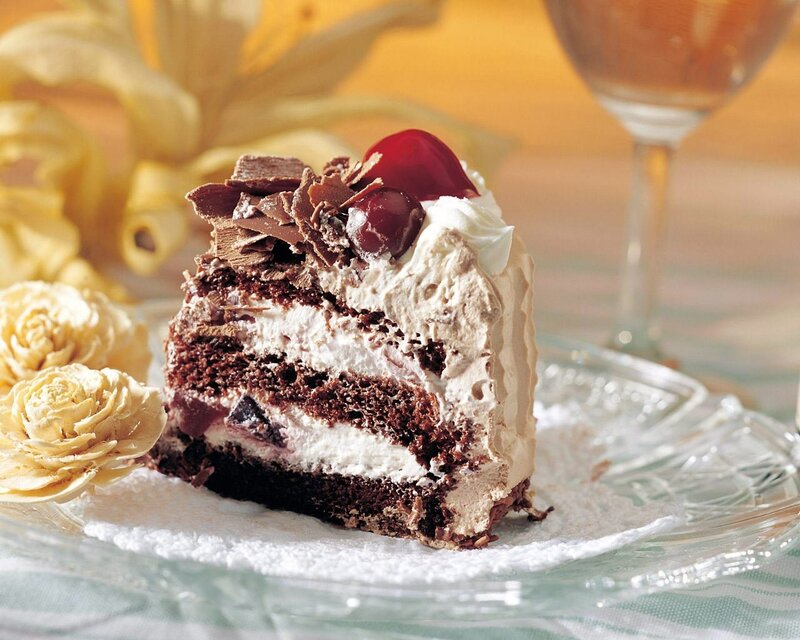 Slice of Chocolate Cake — Brown, Indulgent, Afternoon