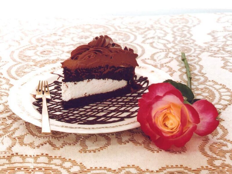 Slice of Chocolate Cake — Brown, Serene