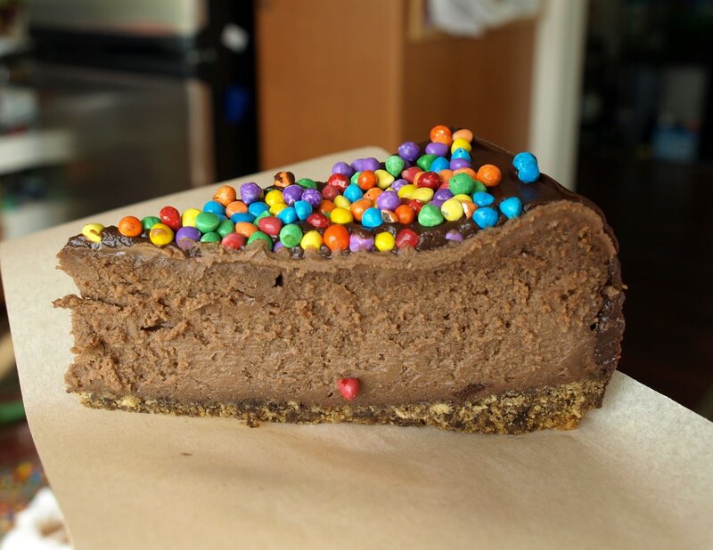Slice of Chocolate Cheesecake — Brown, Appetizing