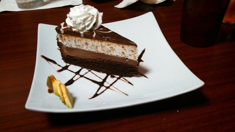 Slice of Chocolate Cheesecake — Brown, Indoor, Photograph