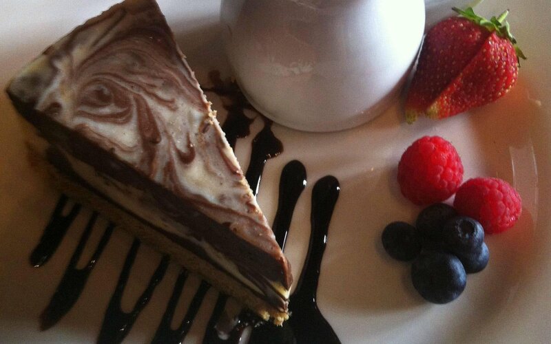 slice of chocolate cheesecake