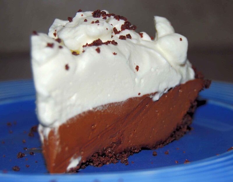 slice of chocolate cream pie