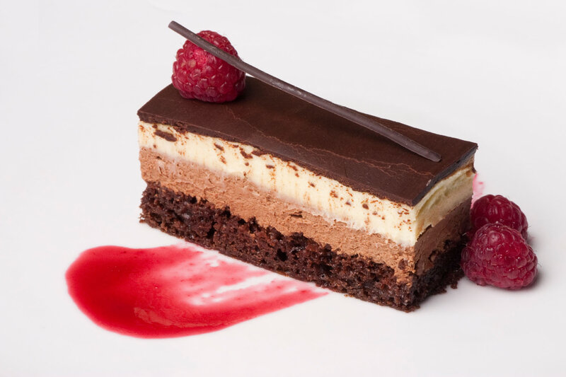 Slice of Chocolate Mousse Cake — Brown, Delicate
