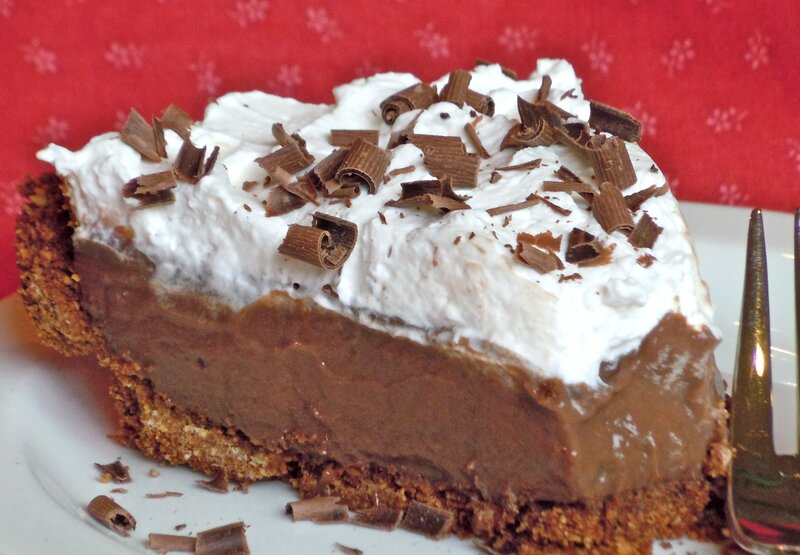 Slice of Chocolate Pie — Brown, Appetizing