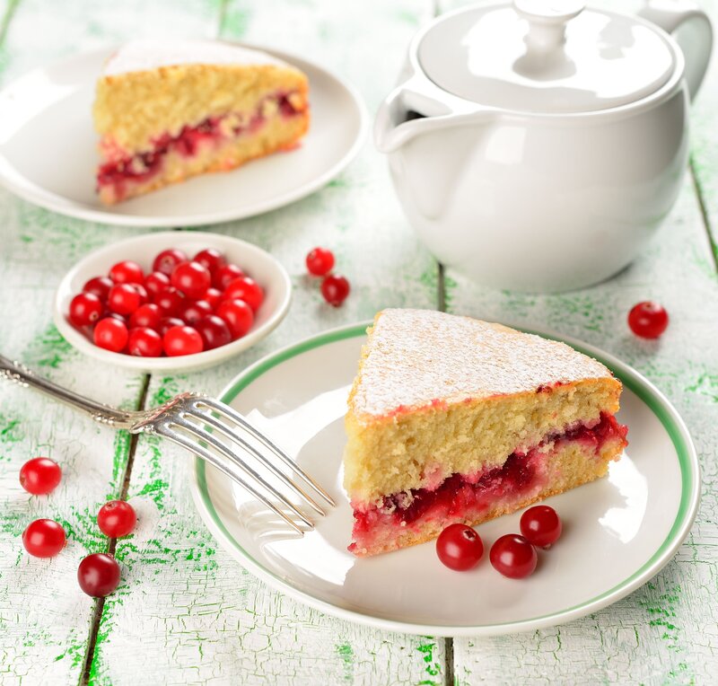 Slice of Cranberry Cake