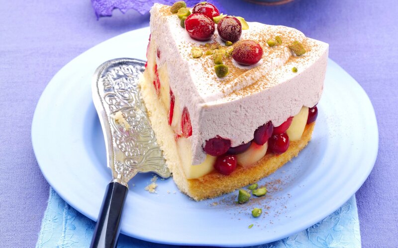 Slice of Fruit Cake — Blue