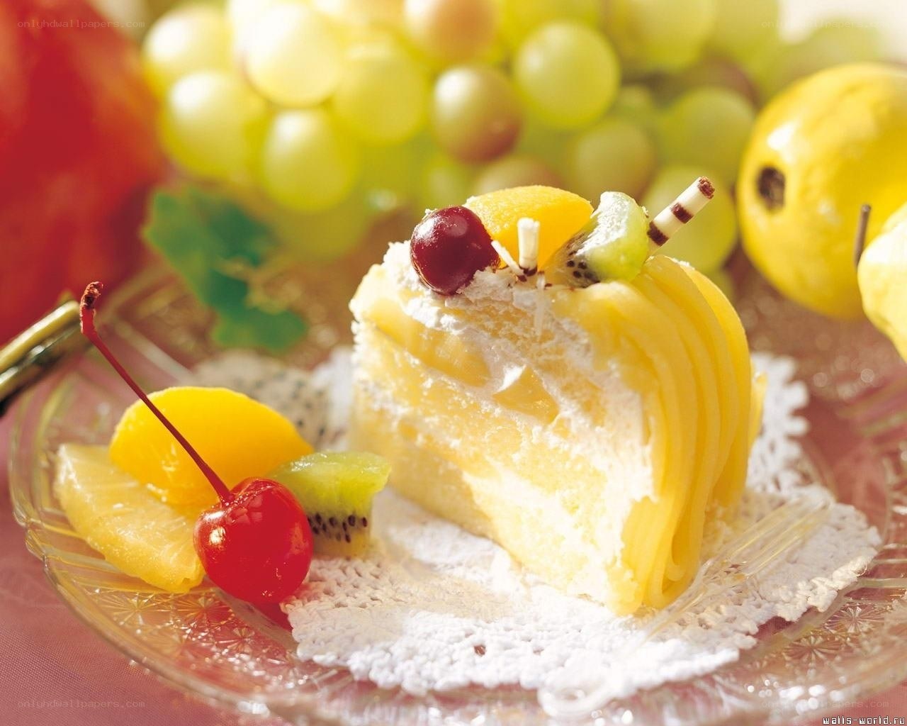 slice of fruit cake on plate
