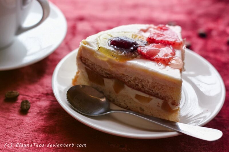 Slice of Fruit Cake — Red