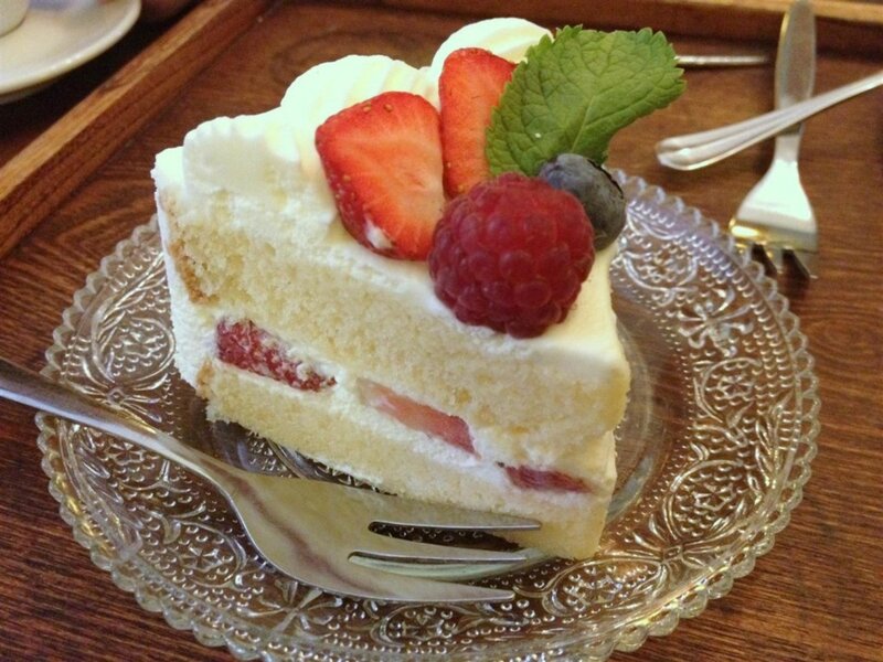 Slice of Fruit Cake — White