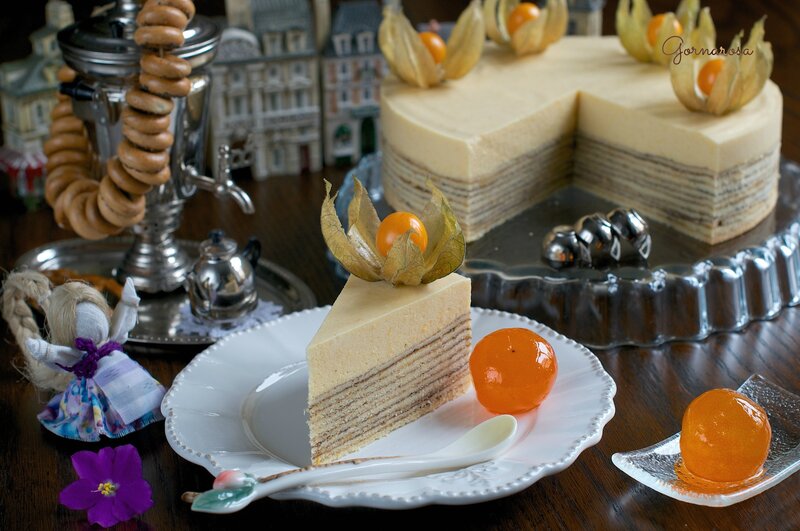 Slice of Layered Cake — Brown