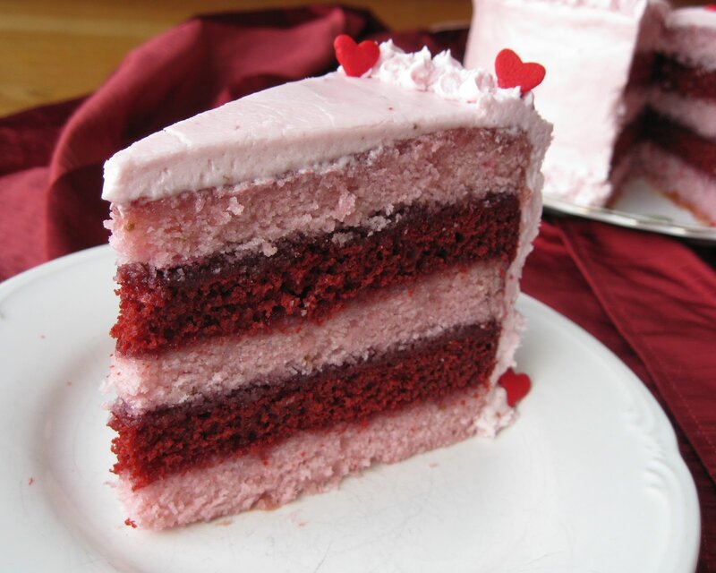 Slice of Layered Cake — Pink