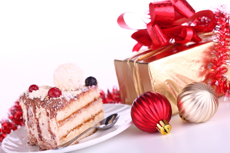 Slice of Layered Cake — Red